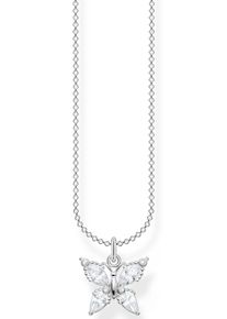 Thomas Sabo Damen Kette mit Anhänger "Schmetterling, KE2101-051-14-L45V", 45, Silber 925 (Sterlingsilber), bunt, Silber 925 (Sterlingsilber),