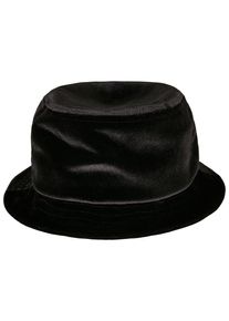 Flexfit Damen Trucker Cap "Flexfit Bucket Hat Velvet Bucket Hat", schwarz, casual, unifarben, 90% Polyester, 10% Elasthan, Caps