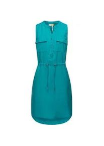 Blusenkleid Ragwear "Roissin" Gr. XL (42), Normalgrößen, blau (dunkelpetrol) Damen Kleider stylisches Sommerkleid mit Bindeband