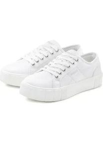 French Connection Sneaker FCUK Gr. 39, weiß Damen Schuhe Freizeitschuh, Halbschuh mit Plateausohle VEGAN