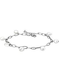 Armband Firetti "Schmuck Geschenk Silber 925 Armschmuck Armkette" Armbänder Gr. Silber 925 (Sterlingsilber)-Perlen, bunt (silberfarben, weiß) Damen mit Süßwasserzuchtperle