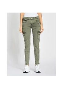 Cargohose Gang "94JOLLY CARGO" Gr. 33, N-Gr, grün (military washed) Damen Hosen mit aufgesetzten Cargotaschen