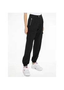 Cargohose Tommy Jeans "TJW STRETCH MR CARGO PANT" Gr. 26, Länge 30, schwarz Damen Hosen im modischem Cargo-Form