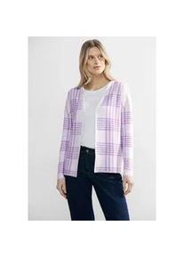 Strickjacke Cecil Gr. L (42), lila (sporty lilac melange) Damen Strickjacken in Melange Optik