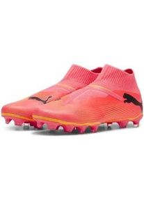 Fußballschuh Puma "FUTURE 7 MATCH FG/AG Fußballschuhe ohne Schnürsenkel Herren" Gr. 44.5, bunt (sunset glow schwarz sun stream pink orange) Schuhe