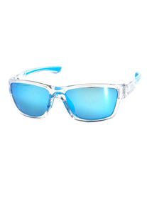 F 2 Sonnenbrille F2 blau (transparent, hellblau) Damen Brillen Accessoires Schmale unisex Sportbrille, polarisierende Gläser, Vollrand