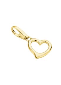 Charm Herz Giorgio Martello MILANO "Floating Heart, vergoldet, Silber 925" Charms goldfarben (gold) Damen Charms Anhänger