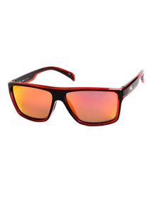 F 2 Sonnenbrille F2 schwarz (schwarz, rot) Damen Brillen Accessoires Sportbrille mit kontraststarken Akzenten, schwimmfähig