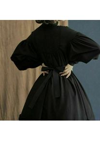 Fugare Damen Lolita Kleid Mit Rüschen Und Langen Puffärmeln, Prinzessin, Gothic, Mittelalter-Kostüm