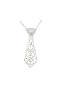 Shbaiwo Schmuck Elegante Flash-Krawatte-Halskette Perlenkette Lange Halskette Strass