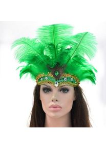 Shpanhao Neuer Pfauen-Indianer-Haarschmuck Für Kinder, Feder-Kopfschmuck, Halloween-Karneval-Haarband