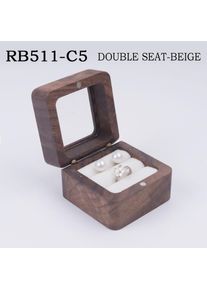 H3lifestyle Holz-Schmuckkästchen, Kleine Tragbare Reise-Ring-Ohrringe, Ohrringe, Anhänger, Mini-Schmuck-Aufbewahrungsbox