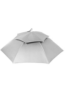 Tliyetper 77 Cm Angeln Regenschirm Hut Doppel Schichten Gummiband Große Freisprecheinrichtung Sonnenschutz Kopfbedeckung Erwachsene Kinder Sonne Regen Regenschi