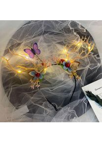 Youshang Geburtstagsgeschenke Für Frauen, Leuchtende Haarreifen, Haarbänder Im Koreanischen Stil, Weihnachtsgeweih-Stirnbänder, Elch
