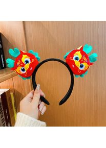 Zhejiangyudu Rotes Haarband Sternzeichen Drache Puppe Stirnband Haarnadel Neujahr Kopfschmuck Abschlussball Requisiten