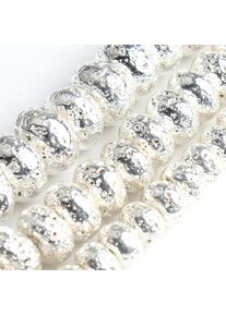 Beads Love 002 Natürliche Splitter-Lavastein-Rondelle-Perlen Für Schmuckherstellung, Diy-Armband, 38,1 Cm/strang, 6/8/10 Mm