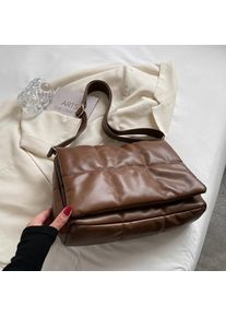 Kaitingu Luxus Designer Totes Große Kapazität Pu Leder Crossbody Handtasche Frauen Marke Einfarbig Gesteppte Schulter Messenger Bag