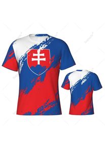 3dt-Shirtszz Benutzerdefinierte Name Nunber Slowakei Flagge Farbe Männer Engen Sport T-Shirt Frauen Tees Trikot Für Fußball Fußball Fans