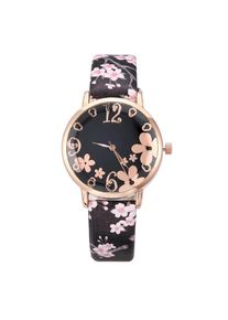 A-Ling. Armbanduhr Für Damen Mit Bunten Blumen, Kleinem, Frisch Bedrucktem Gürtel, Modische Damen-Quarzuhr, Exquisite Uhr