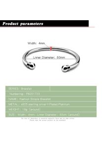 Baijia Jewelry Mode Einfache Armbänder Frauen 100% 925 Sterling Silber Männer & Frauen Paare Armbänder Armreifen Beliebte Edlen Schmuck Geschenk