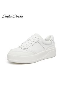 Smile Circle Weiße Turnschuhe Frauen Flache Plattform Schuhe Frühling Mode Atmungs Dicken Boden Casual Damen Schuhe