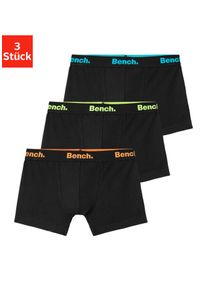 Boxer Bench. Gr. 170/176, schwarz (kontrastfarbene details) Kinder Unterhosen Boxershorts mit Logo-Webbund