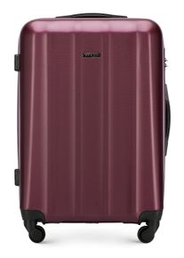 Koffer Wittchen "CRUISE LINE" Gr. 57 l, rot (bordeau) Koffer Trolleys Medium Black Textured Polycarbonate Suitcase Wittchen