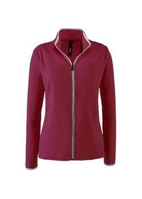 Fleecejacke DEPROC ACTIVE "DECORAH III WOMEN" Gr. 50 (XL), rot (weinrot) Damen Jacken weiche Fleecejacke in traditioneller Optik