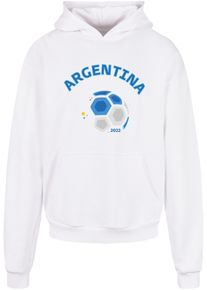 Kapuzensweatshirt Merchcode "Merchcode Herren Argentina Football Dress Ultra Heavy Hoody" Gr. S, weiß (white) Herren Sweatshirts