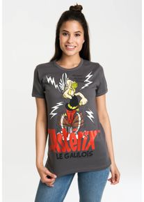 logoshirt Damen T-Shirt "Asterix – Magic Poison", grau, casual, Gr. S, bedruckt, 100% Baumwolle, Shirts, mit lizenzierten Originaldesign