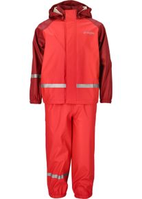 ZIGZAG Kinder Regenanzug "GILBO", rot, casual, Gr. 104, mehrfarbig, 100% Polyester, Sportanzüge, mit reflektierenden Elementen