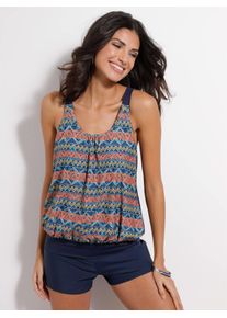 Damen Tankini-Top, blau, Gr. 50, Polyamid, Elasthan, Bikini-Oberteile