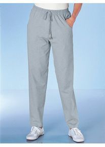 Damen Relaxhose, grau, Gr. 46, unifarben, 95% Baumwolle, 5% Elasthan, 10% Polyester, 5% Elasthan, 85% Baumwolle, Hosen