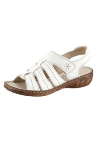 Damen Sandale, Gr. 39, weiß, Glattleder, sportlich, Schuhe