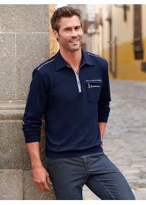 Catamaran Herren Poloshirt "Langarm-Poloshirt", blau, Gr. 44, unifarben, 100% Baumwolle, Shirts
