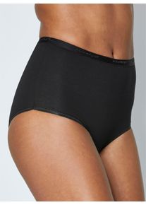 Damen Taillenslip, Gr. 36, schwarz, 95% Baumwolle, 5% Elasthan, Unterhosen