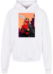 Kapuzensweatshirt Merchcode "Merchcode Herren Grand New York Ultra Heavy Hoody" Gr. XS, weiß (white) Herren Sweatshirts