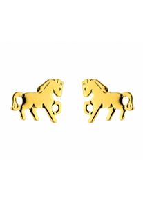 Adelia´s Paar Ohrhänger ADELIA´S "Damen Goldschmuck 1 585 Gold Ohrringe / Ohrstecker Pferd" Gr. Damen, Gelbgold 585, goldfarben (gold) Damen Ohrhänger 585 Gold Goldschmuck für