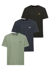 T-Shirt Quiksilver "DIAMONDS BEST SHORT SLEEVE TEE PACK3 YM" Gr. XXL, blau (sea spray, bl) Herren Shirts Sport