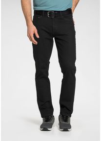 Tapered-fit-Jeans Arizona "Jaxton" Gr. 38, Länge 32, schwarz (black) Herren Jeans 5-Pocket-Jeans Tapered-Jeans