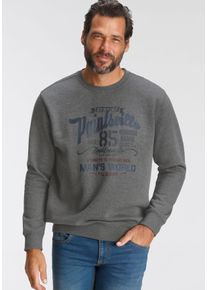 MAN'S WORLD Sweatshirt MAN'S WORLD Gr. XXL (60/62), schwarz (anthrazit melange) Herren Sweatshirts mit Brustprint
