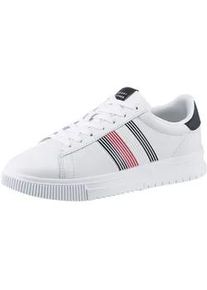 Plateausneaker Tommy Hilfiger "SUPERCUP LTH SEASONAL" Gr. 41, weiß Herren Schuhe Freizeitschuh, Halbschuh, Schnürschuh mit seitlichen Streifen