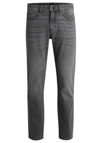 Straight-Jeans BOSS Orange "RE.MAINE BO" Gr. 36, Länge 34, grau (medium grey032) Herren Jeans mit BOSS Leder-Badge