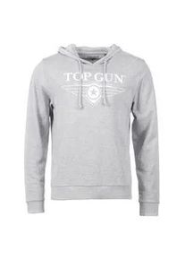 Kapuzenpullover Top Gun "TG20201049" Gr. 56 (XXL), grau (grau mélange) Herren Pullover Hoodie Sweatshirt