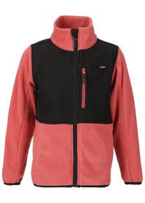 ZIGZAG Kinder Fleecejacke "Carson", rot, casual, Gr. 140, mehrfarbig, 100% Polyester, Jacken, mit Stretch-Funktion