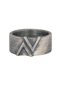 CAI CAÏ Herren Fingerring "925/- Sterling Silber matt oxidiert Dreieck", 060 (19,1), Silber 925 (Sterlingsilber), silber, Silber 925 (Sterlingsilber),