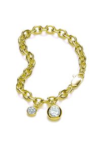 Buckley London Damen Armband "vergoldet mit Anhängern mit Kristallen", 19cm, Messing, gelb, Messing, Armbänder