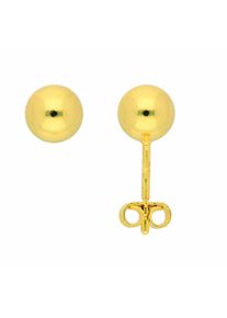 Adelia´s Paar Ohrhänger ADELIA´S "Damen Goldschmuck 1 585 Gold Ohrringe / Ohrstecker Ø 6 mm" Gr. Damen, Gelbgold 585, goldfarben (gold) Damen Ohrhänger 585 Gold Goldschmuck für