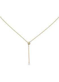 Collier Jobo Halsketten Gr. Gelbgold 750-Diamanten, L: 45cm, gelb (gelbgold 750) Damen 750 Gold mit 1 Diamant 45 cm