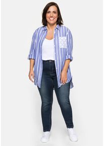 Große Größen Skinny Power-Stretch-Jeans in 5-Pocket-Form Gr. 25 blau von sheego für Damen